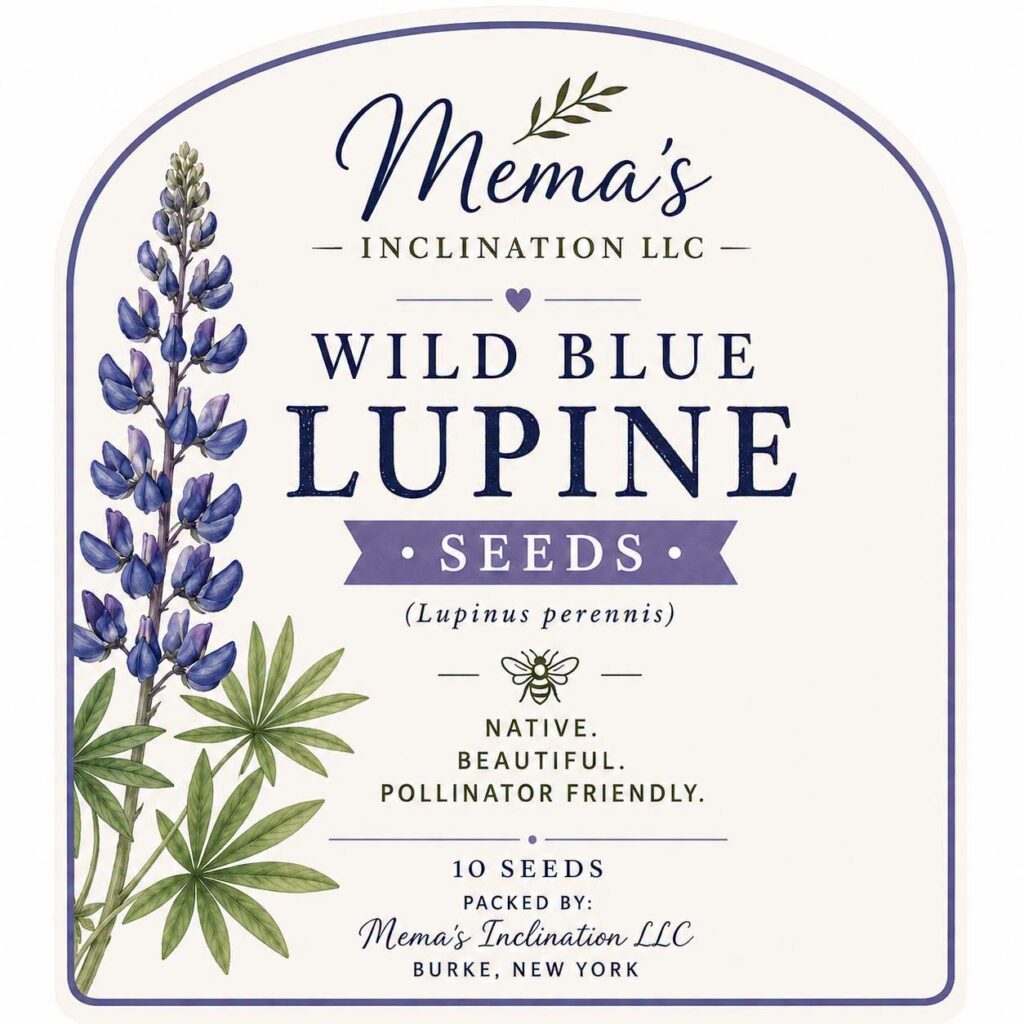 Package details for lupine seeds