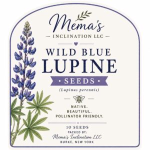 Package details for lupine seeds